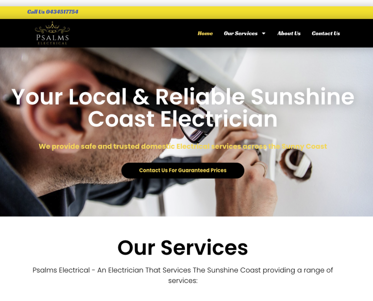 sparkie website | electrician sunshine coast | website design & serach engine optimisation | digital agency located near me