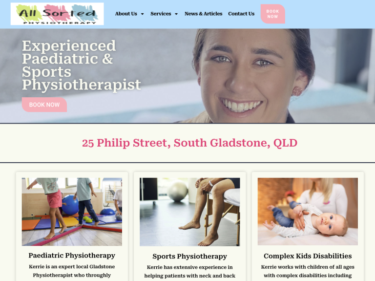 physiotherapy website design | gladstone | QLD | allied health digital marketing